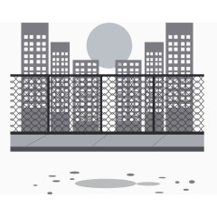 矢量手绘城市街道