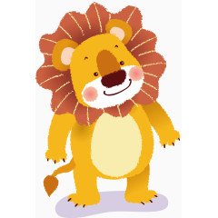 卡通狮子矢量图
