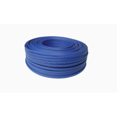 一捆蓝色电线电缆
