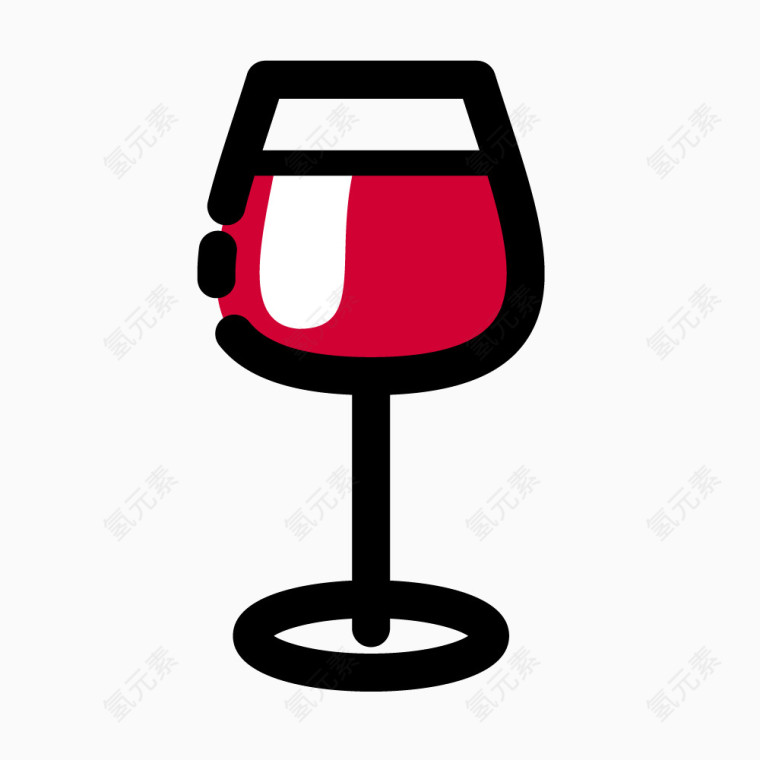 高脚酒杯矢量