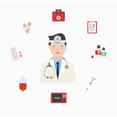 扁平医疗人物图标