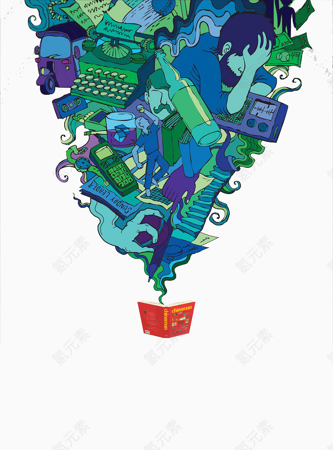 日常用品集合插画