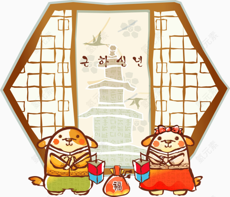 矢量卡通兔子