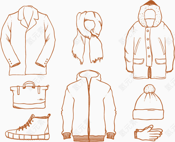 手绘男式保暖服饰