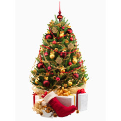 挂满礼物的圣诞树