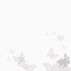 浅灰色矢量蝴蝶群