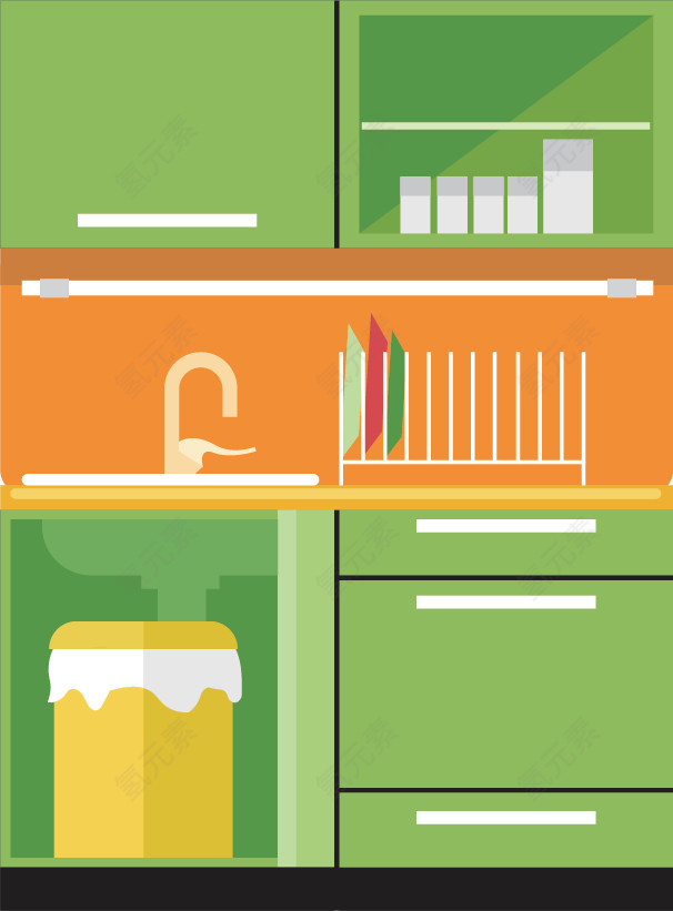 厨房用品矢量图