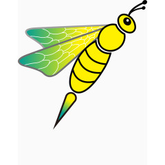 矢量手绘大黄蜂