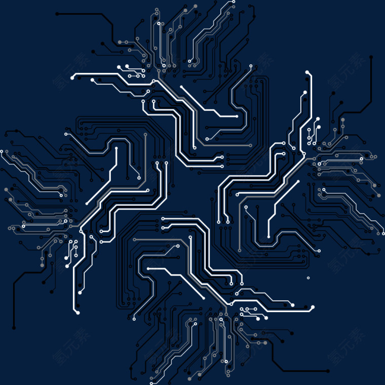 创意科技感电路线