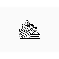 创意简约眼睛树叶