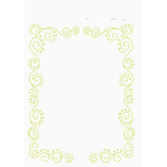 黄色花纹授权书边框矢量素材