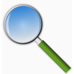 卡通画像放大镜图简笔绿色