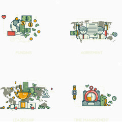 矢量奖杯商务人物