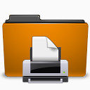 文件夹橙色打印人类的O2