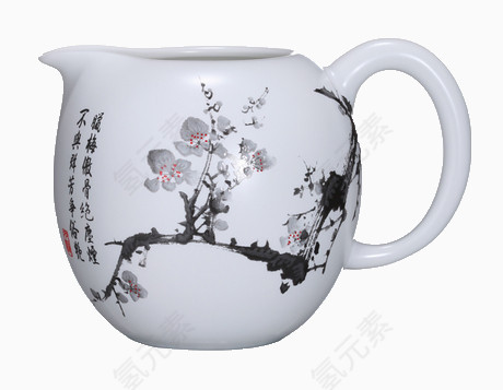 水墨梅茶具