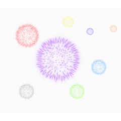 炫彩的烟花免抠素材