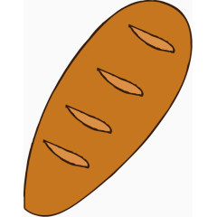 一个毛毛虫面包手绘元素