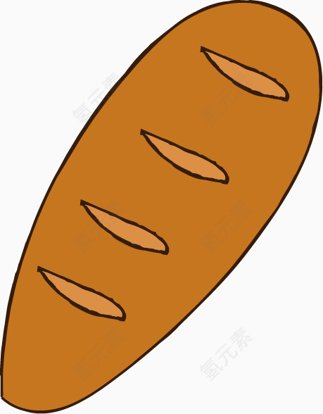 一个毛毛虫面包手绘元素