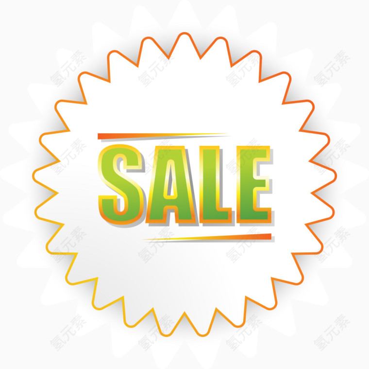 矢量打折促销标签