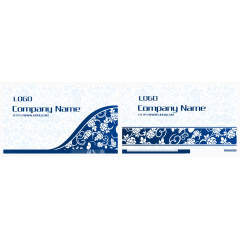 青花瓷颜色样式公司名片