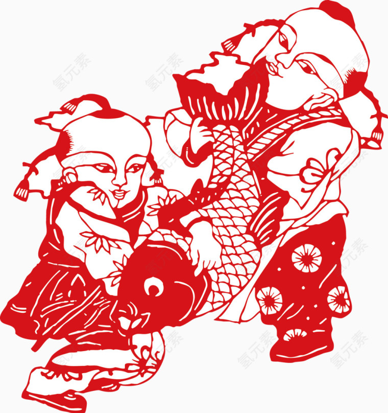 中国剪纸矢量