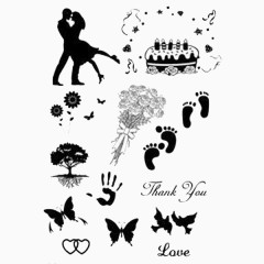 黑白婚礼蛋糕图案