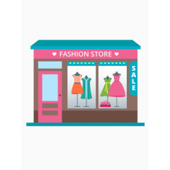 卡通时尚服装店