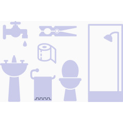 免费浴室浴缸元素矢量图