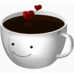 可爱的咖啡杯图标