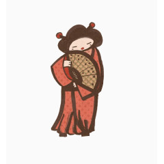 卡通古代女人