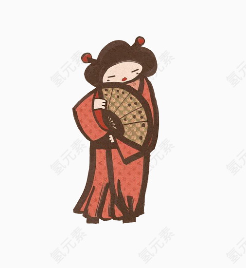 卡通古代女人