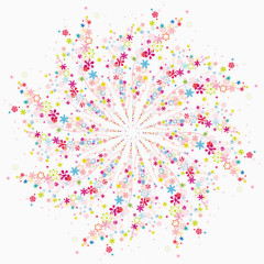 抽象炫彩缤纷节日放射状