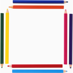 彩色铅笔边框