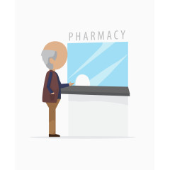 矢量卡通养老院图片