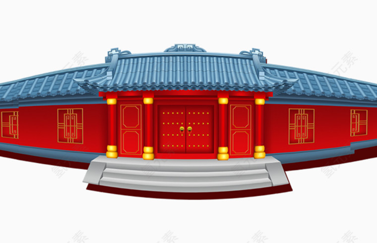 古典大门和墙