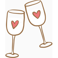 手绘风格的可爱婚礼元素