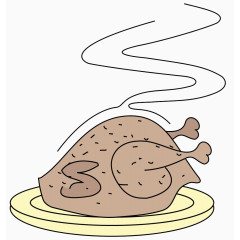 卡通烤火鸡