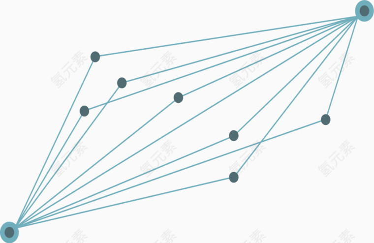 节点连接图素材