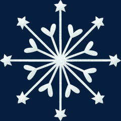 淡蓝色雪花