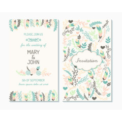 花纹邀请函矢量