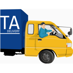 矢量图货车司机