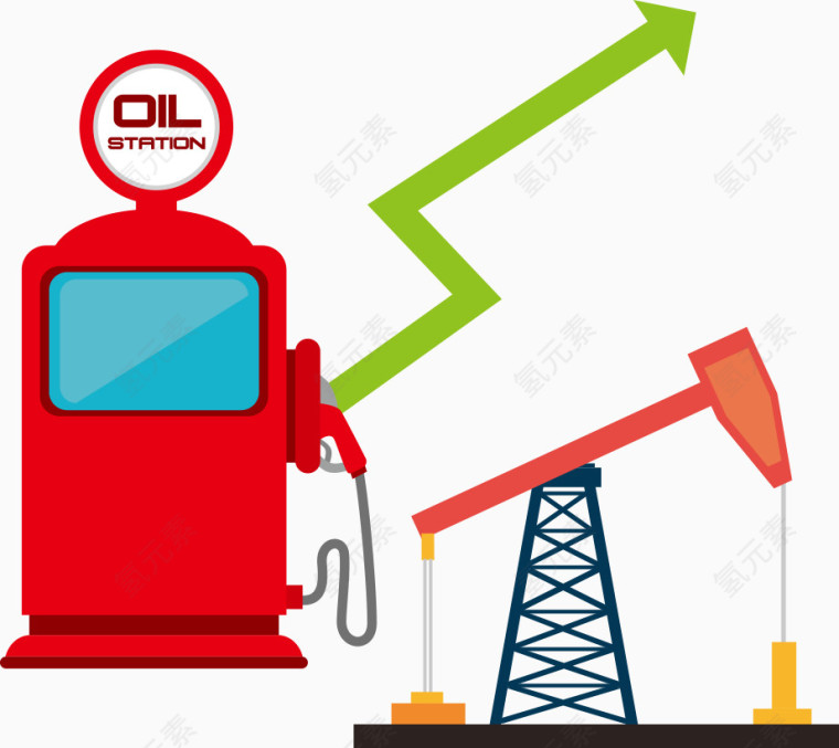 矢量加油站与箭头
