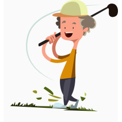 矢量手绘打球的男孩