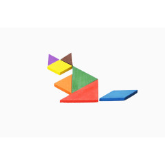 彩色狐狸七巧板