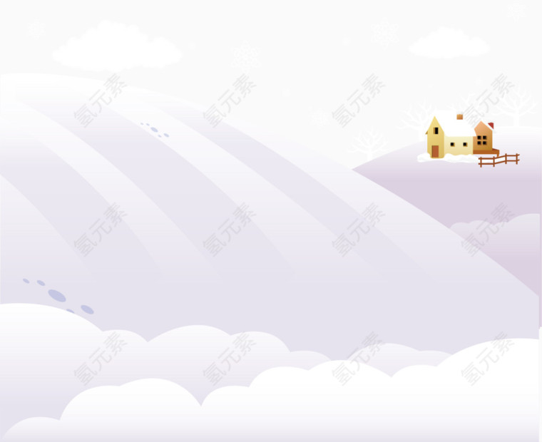 大雪雪天温暖冬素材