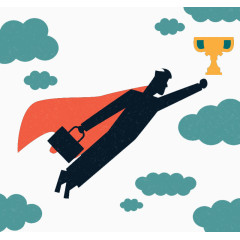 创意职场超人矢量素材