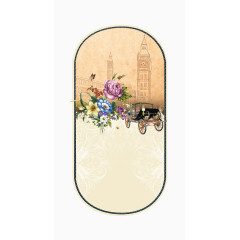 房地产海报装饰元素椭圆相框