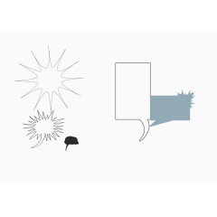 爆炸云朵不规则对话框