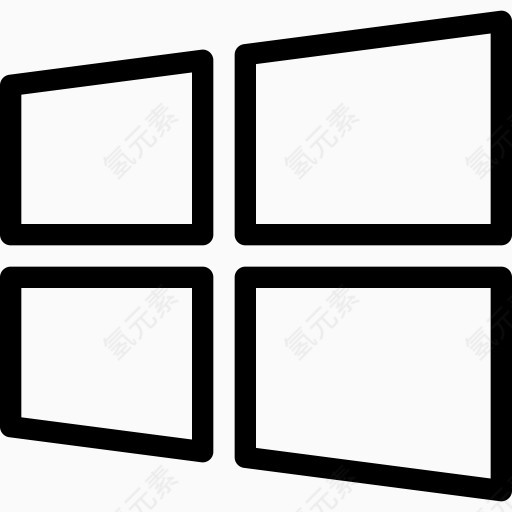 浏览器线图标标志媒体WebWindows标志