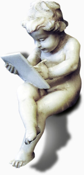 小孩书写摆件饰物